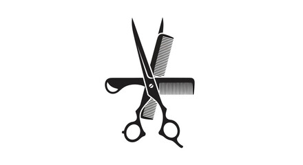 Professional Hairdressing Salon Tools Icon Represents Barber Shop Equipment Design