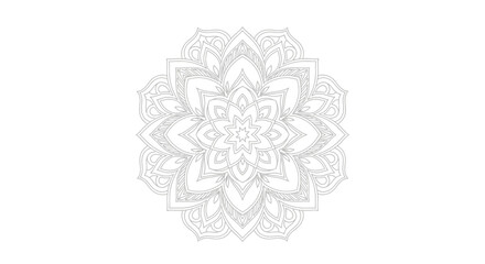 Delicate floral mandala design with intricate symmetrical patterns for artistic projects