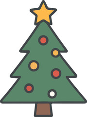 Cute Christmas Tree Vector