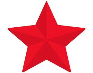 Obraz premium Vibrant Red Five Pointed Star