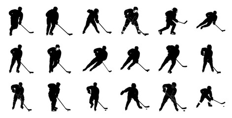 Hockey players in action ice skating sport