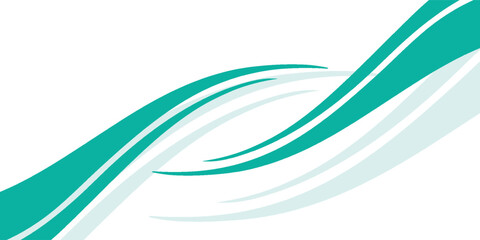 Obraz premium Abstract teal wave background with smooth flowing lines and modern curves. Perfect for banners, templates, and digital design.