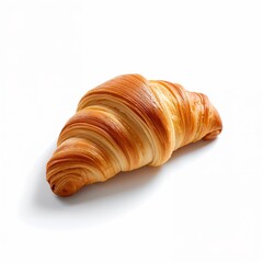 Croissant pastry isolated on white background