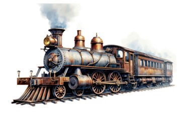 Naklejka premium Train train locomotive vehicle.