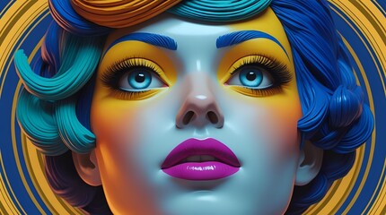 Chromatic Pride: Vibrant Pop Art Portrait Celebrating Queer, Transgender, and LGBTQ+ Identity