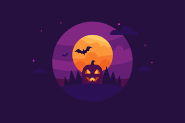 Glowing twilight Halloween soft glow wallpaper