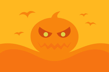 Minimal Soft Orange Halloween Gradient Design