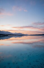 Fototapeta premium sunset over the lake