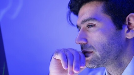 The tired eyes of doctors and medical professionals staring at computer screens