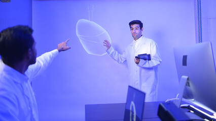 Doctors and medical professionals discuss preparing for lung surgery