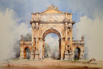 Obraz premium Arch architecture arched person human.