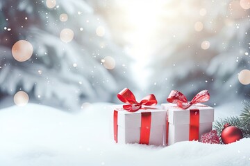 Christmas ribbon nature white.