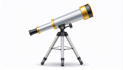 Telescope on Tripod Isolated