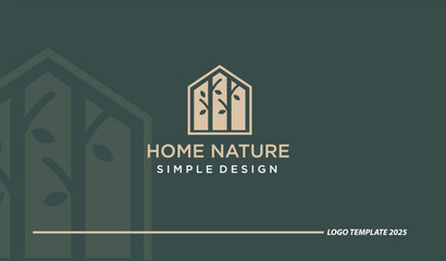 Simple tree house logo, minimalist logo for brand, architecture and real estate