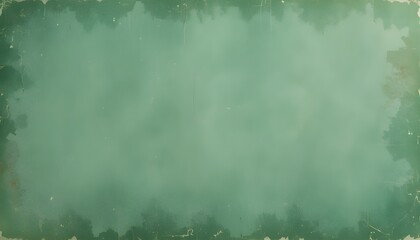 Vintage Old Green Paper Background with Grunge Texture, Perfect for Retro Design, Aged Document, or Text Placement Use