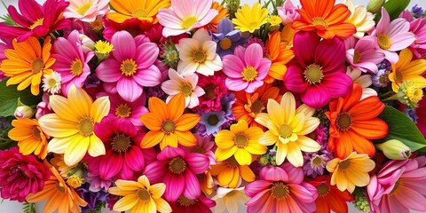 Vibrant bouquet of birth month flowers arranged as an arrow,  winter,  plant