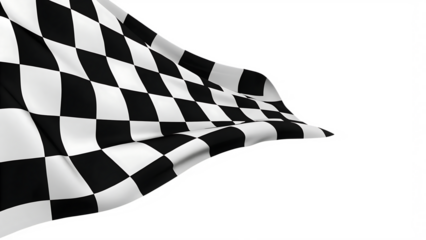 finish flag isolated on white background png, ai generated