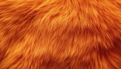 Naklejka premium Close-up view of vibrant orange fur texture