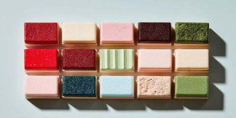 Modern Autumnal Palette Swatches in Minimalist Grid Layout Premium Interior Design Inspiration for Young Professionals Creative Marketing Content