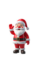 Illustration of a cheerful Santa Claus cartoon character with a red hat, isolated on a white background