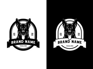 DOG MASCOT LOGO DESIGN TEMPLATE