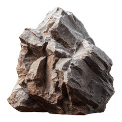 Close up view of a large jagged grey and pink rock formation with textured surface