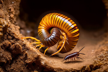 Millipede and ant scene encourages kids to reflect on peaceful coexistence in nature
