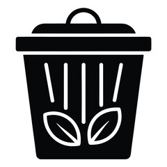 compost bin with organic waste  flat eco vector i