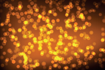 Abstract color shining bokeh isolated on transparent background. Lights and sparks glitter glowing effect. Lens flare Christmas or New Year holiday card.