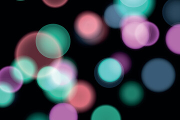 Abstract color shining bokeh isolated on transparent background. Lights and sparks glitter glowing effect. Lens flare Christmas or New Year holiday card.