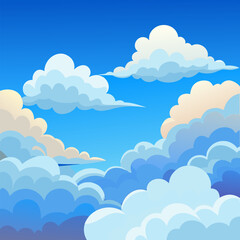 blue sky and clouds