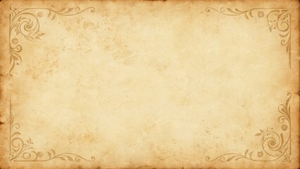 Ornate vintage paper background with faded floral border