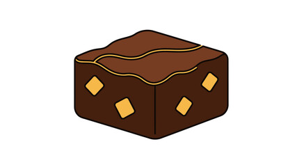 Delicious Chocolate Brownie with Embedded Chocolate Chips.