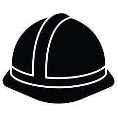 flat vector icon of construction helmet  safety e