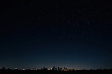 Modern Professional City Skyline at Night Silhouette with Starry Sky Premium Energy Crisis Awareness for Corporate Marketing and Social Media Campaigns