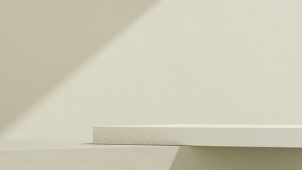 Abstract stone surface and sunlight gradient forming a peaceful, natural aesthetic backdrop for modern home decor or skincare branding.