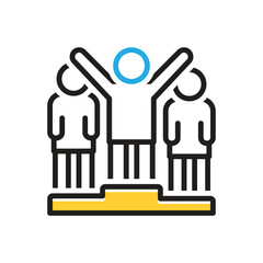 Multi color icon for competition