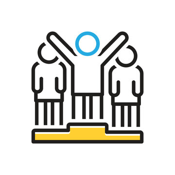 Multi color icon for competition