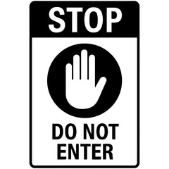 Fototapeta premium Stop do not enter icon with transparent background — representing restricted access, traffic control, or safety warning