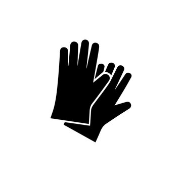 Safety gloves required icon with transparent background &mdash; representing hand protection, workplace safety, or personal protective equipment.
