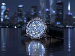 Celebrate the New Year with a Sparkling Diamond Watch Reflecting the City Lights