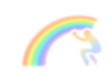 rainbow segment isolated on white background png, ai generated
