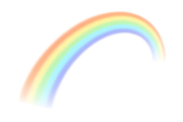 rainbow segment isolated on white background png, ai generated