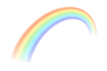 rainbow segment isolated on white background png, ai generated