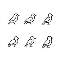 Birds line art icon illustration.