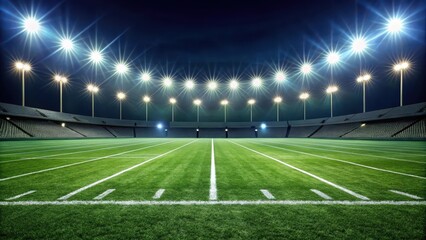 Night Game Ready An Empty Stadium Awaits the Roar of the Crowd Under Brilliant Stadium Lights