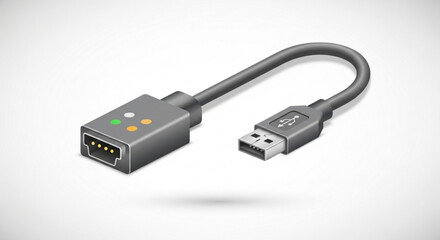Usb adapter with a black cable