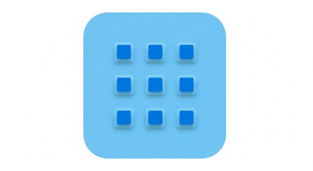 Blue square grid icon with rounded corners