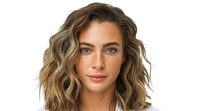 Warm Natural Headshot with Subtle Windswept Hair