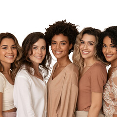 Fototapeta premium Group of Diverse Women in Coordinated Neutral Attire